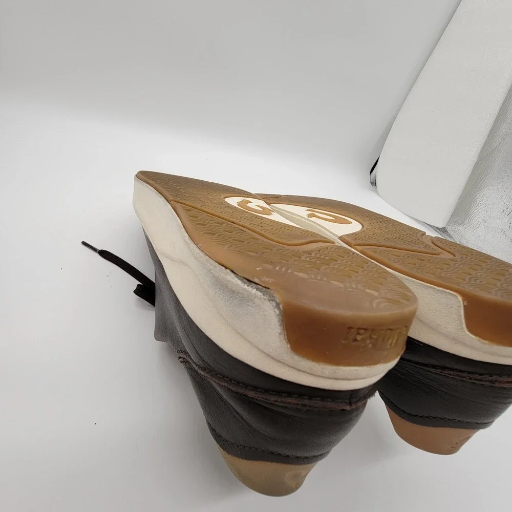 Olukai Lae'ahi Li'ili Men's Sz 10.5 Shoes Brown Leather Comfort Casual Sneakers